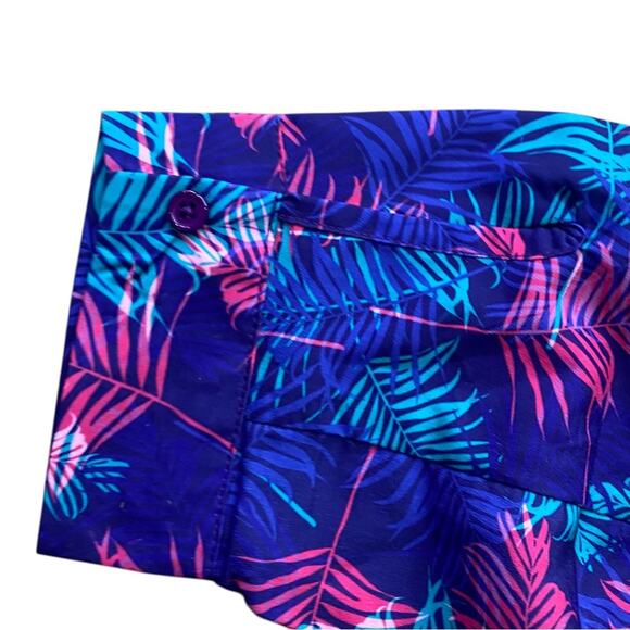 Red Brand Colorful Tropical palm print Hawaiian  Shirt NEW Size small - Picture 8 of 11